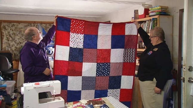 DIRIGO STORIES: Couple quilting for veterans