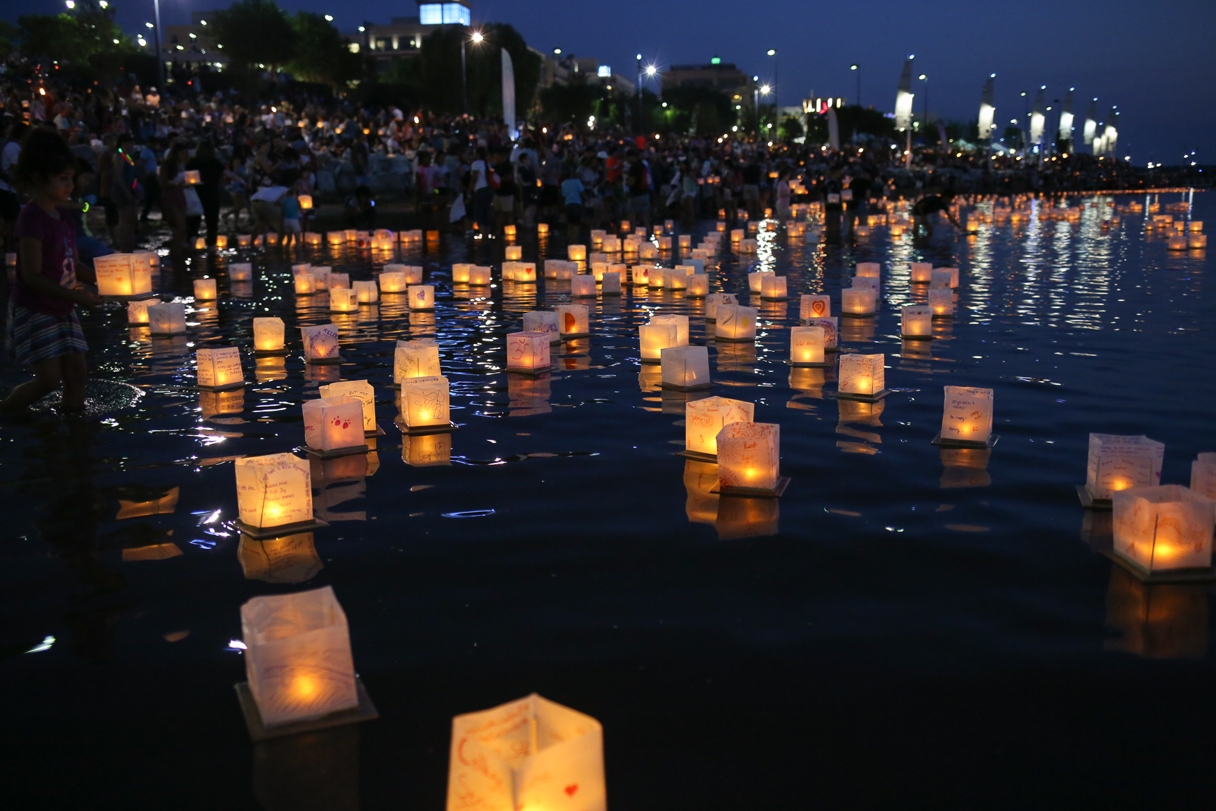 National Harbor was illuminated by lanterns and it was pretty magical