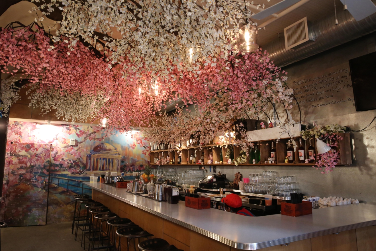 This cherry blossom popup bar is even prettier in person DC Refined