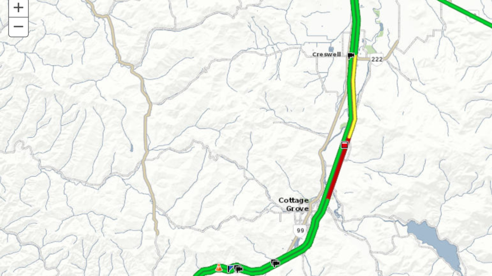 I 5 Nb Lane At Milepost 178 Near Creswell Reopens Kmtr