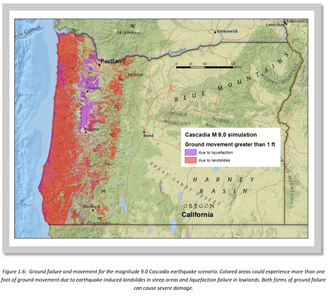 Portland tsunami evacuation map