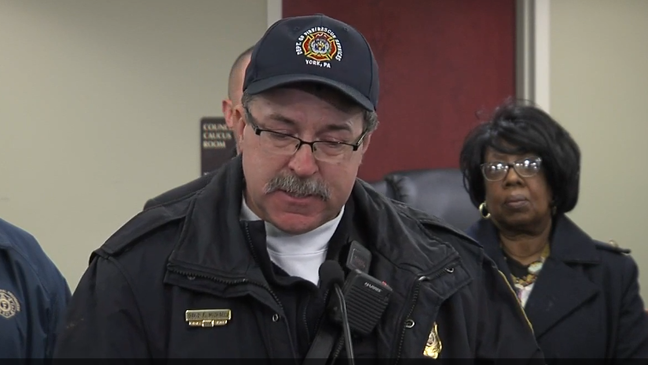 Press conference on deadly fire in York City, Pa.
