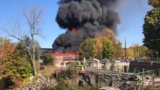 Four-alarm fire rips through Mechanic Falls mill building